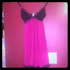 Dark pink nighttime slip